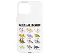 Axolotls of the World Educational Amphibian Species Chart Case for iPhone 15