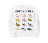 Axolotls of the World Educational Amphibian Species Chart Sweatshirt