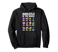 Axolotls Of The World Japanese Anime Kawaii Pet Axolotls Pullover Hoodie
