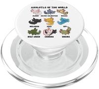 Axolotls of the world Sweet Animals Kawaii Axolotl PopSockets PopGrip for MagSafe