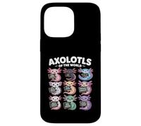 Axolotls of the World T-Shirt - Kawaii Axolotl Educational Case for iPhone 14 Pro Max