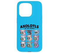 Axolotls of the World T-Shirt - Kawaii Axolotl Educational Case for iPhone 15 Pro