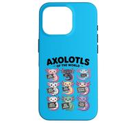Axolotls of the World T-Shirt - Kawaii Axolotl Educational Case for iPhone 16 Pro