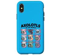 Axolotls of the World T-Shirt - Kawaii Axolotl Educational Case for iPhone X/XS
