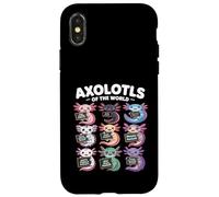 Axolotls of the World T-Shirt - Kawaii Axolotl Educational Case for iPhone X/XS