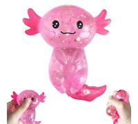 Axolotls Squishies Fidget Stress Ball,Cute Squishies Axolotls Toy,Easter Basket Stuffers, Stress Ball Squeeze Toys for Stress Relief(Pink)