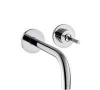 AXOR 38116000 Uno Wall-Mounted Basin Tap Mixer, Chrome, spout Length 22.5 cm