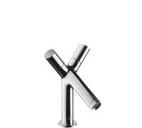AXOR 10030000 Starck 2-Handle Basin Tap 80 with pop-up Waste Mixer, Chrome