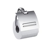 AXOR Hansgrohe 42036820 Toilet Paper Holder with Cover, Brushed Nickel