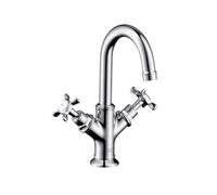 AXOR Montreux 2-Handle Washbasin Tap, Spout Height 160 mm with Pop-Up Drain Set, Chrome