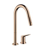 Axor Pull Out Kitchen Tap Citterio M 2-hole Polished Red Gold 34822300