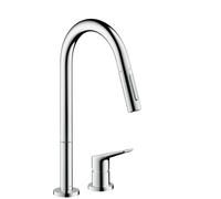 Axor Pull Out Kitchen Tap Citterio M 2-hole Stainless Steel Finish
