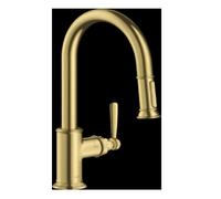 Axor Pull Out Kitchen Tap Montreux Brushed Brass 16581950