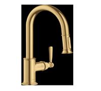 Axor Pull Out Kitchen Tap Montreux Brushed Gold Optic 16581250