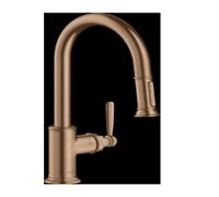 Axor Pull Out Kitchen Tap Montreux Brushed Red Gold 16581310
