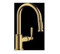 Axor Pull Out Kitchen Tap Montreux Polished Gold Optic 16581990