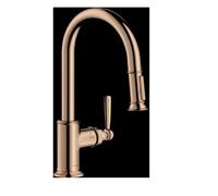Axor Pull Out Kitchen Tap Montreux Polished Red Gold 16581300