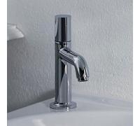 Axor Uno Chrome Basin Pillar Tap - 100mm Front Spout, Comfortzone 70, Brass