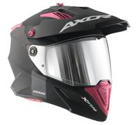 AXOR X-CROSS DUAL VISOR Endurohelm +Spiegelvisier matt schwarz-pink S