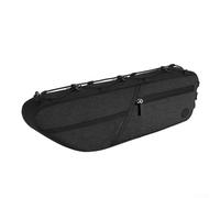 Axorafow 1.6l Water-resistant Polyester For Bike Frame Bag for Road Mountain Bikes - Narrow Profile Triangle Tube Bag Having Dual Zippers Elastic Mesh Pockets Leg-bump Prevention 40x11x4.5 Cm(BLACK)