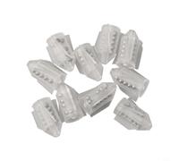 Axorafow 10-pack Fishing Line Rattles for Terminal Tackle - Inline Lure Noisemakers with Stainless Steel Ball Bearings Pvc Housing 24mm 3.33g Each
