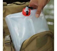 Axorafow 10l Foldable Camping Water Bucket - Carryable Outdoor Folding Water Bag for Hiking Backpacking Use Plastic Heat Resistant (-20°C to 80°C) 22 X 26 Cm Expanded