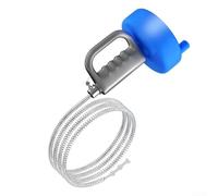 Axorafow 10mm Galvanized Drain Snake Tool, Dredging Remover Clogged Pipes, U/L/S Shaped Flexible Auger with Non-Slip Handle, 3/4/5/7/10m(7m)