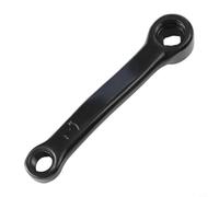 Axorafow 127mm Iron Exercise For Bike Crank Set - Square Hole 13x13mm 9 over 16-20 Pedal Thread Compatible Having Most Indoor Cycling Bikes - Left Right Cranks (Black)(LEFT CRANK)
