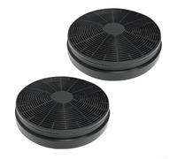 Axorafow 2 Pack Black Activated Carbon Filters For Range Hoods, 175X35mm Smell Absorption Replacement Compatible With Kitchen Extractor Fans
