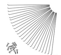 Axorafow 24-Pack Steel Spokes and Nipples for MTB Wheels - 261mm / 270mm / 287mm Sizes Compatible with 26", 27.5", and 29er Bike Hubs - 45# Steel, 2.0mm Diameter(261MM)