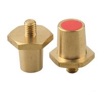 Axorafow 2pcs M6 Battery Terminal Brass Conversion Pole Lithium Car Batteries, Secure Connection Gold Finish