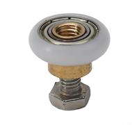 Axorafow 4 Pack Shower Door Rollers Replacement Kit with Brass Centre Nylon Wheels 20-27mm 4-8mm Glass Sliding Doors Bathroom Hardware Fixtures Includes Screws Glide (20mm)