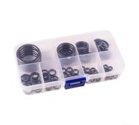 Axorafow 40pcs Fishing Repair Kit Ceramic Guide Rings Replacement Set with 10 Sizes from 5# to 30# Eye Fix and Line Smooth Black Finish(80pcs)