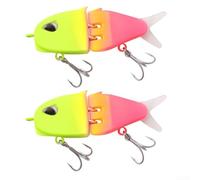 Axorafow 6.5 cm S-Type Walking Fishing Lure Trout, Mandarin Fish & Perch - Slow-Sinking Microbait with 3D Paint Finish, ABS Material, Compatible with Multi-Section Bait Boats(A)