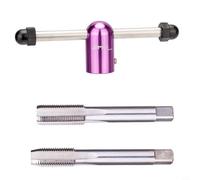 Axorafow 9/16 For Bike Crank Arm Thread Repair Kit - Left Right Tap Set Having Handle for Alloy Crankarms Steel Tapping Device for Pedal Thread Restoration Cycling Maintenance(L+R +wrench)