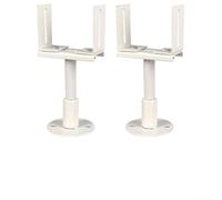 Axorafow Adaptable Aluminum Radiator Brackets for Cast Iron Radiators 36-50 Cm Height-adjustable Floor Mount Supports White 2-pack - Salt Spray Resistant Simple Installation(ADJUSTABLE 41-46 CM)