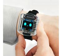 Axorafow AI Voice Watch for oled Display Smart Kit for Interactive Training & DIY Robotics Projects - 43mm Case Black(black)