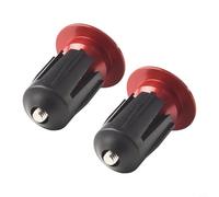 Axorafow Aluminum Alloy Bike Handlebar End 22-24mm Diameter Handlebars - Lightweight 20g Bar Ends with Secure Lock Fit, Black/Orange/Gold/Red/Silver/Pink/Blue/Purple (1)(red)