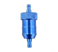 Axorafow Aluminum Alloy Motorcycle Core Removable Reusable Washable Engine Robust Filter - Lines Having Fuel 8mm(Blue)