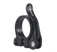 Axorafow Aluminum Alloy Seatpost Clamp Road & Bikes - Quick Release, CNC-Machined, Heat-Treated, 31.8 mm or 34.9 mm Diameter, Lightweight (38-40 g), Red/Black(34.9mm Black)