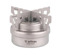 Axorafow Backpacking Ultralight Cross Stove with Rack Support - Alcohol 47g Compact Camping Burner for Hiking Outdoor Cooking (71 x 44 x 40 mm)(1)