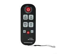 Axorafow Big Button TV Remote Seniors with Auto Search & Learning Functions, Use Large Keys Controller Compatible with Major Brands, Compact Black 14x5x1cm Waterproof