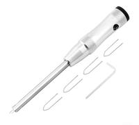 Axorafow Bike Spoke Nipple Installation Tool Dual-Layer Wheels, 6061 Aluminum with 4 Replacement Cores, Lightweight Wheel Building Kit with Storage and Hex (Silver)