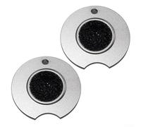 Axorafow Billiard Cue Tip Repairer Gadget - Aluminum Cue Tip Shaper Corrector for Pool Plus Snooker Cues 44.5 X 7.5 Mm 2-piece Set (Silver/Black/Red)(SILVER)