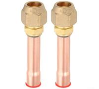 Axorafow Brass Flare Connector Male Thread Hvac Systems 5/8 in (15.88 mm) 45-degree Angle Seal Fitting Tube Connection 2-pack