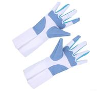 Axorafow Breathable Training Gloves for Foil Plus Fencing Gloves Adult Epee Layout S/m/l/xl/xxl - Wrist-friendly Non-slip Polyester Leather Protective (1 Pair)(M)