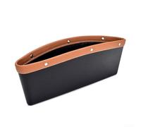 Axorafow Car Filler Side Pocket Leather Slot Console Interior Black Look Organizer Catch Box Abs Storage(Brown)