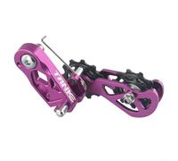 Axorafow Chain Tensioner For Bicycle Use For 8 To 12 Speed Conversion Single Speed Chain Guide With Adjustable Floating Pulley Compatible With Dropout Frames(Purple)