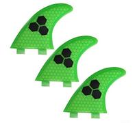 Axorafow Compatible Having Most Surfboards Size A/b/c Included Replacement Fin Green Surfboard Fins Surfboard Fiberglass 3 Tail Fins Pack(C Green)
