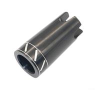 Axorafow Cross Tail Gimbal Butt Cap for Boat Fishing Rods Trolling Rods - Metal Diy Rod Building Accessory 27mm Od 14.5-18.5mm Id 51-60mm Length 1pc(BLACK)